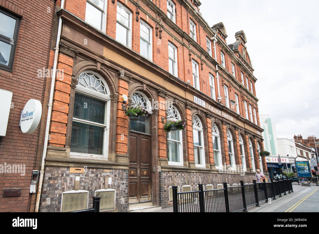 BBC Radio Abington Street Northampton England old building Town Centre Abington Square style