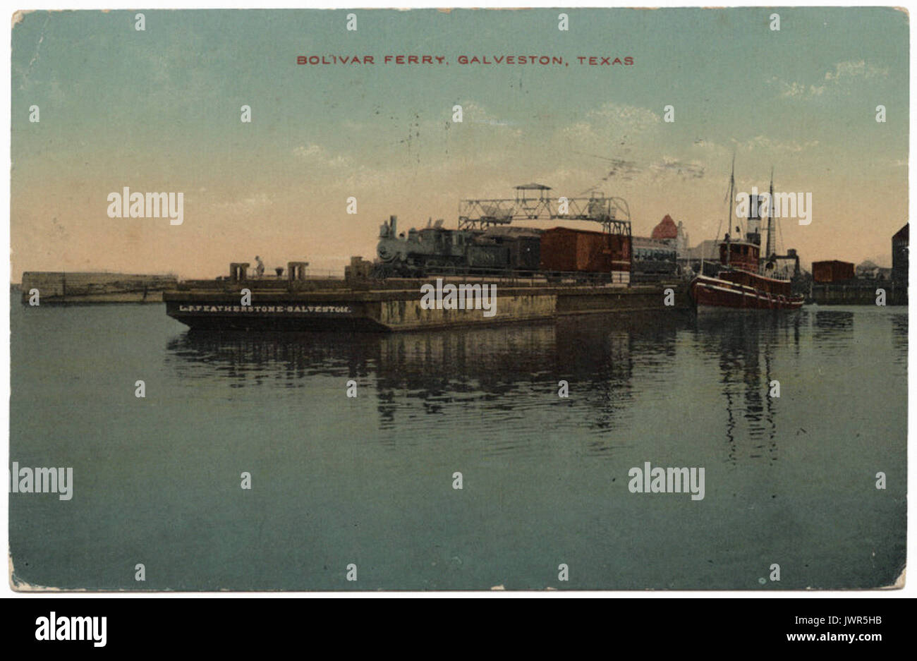 Bolivar Ferry, Galveston, Texas Stock Photo Alamy