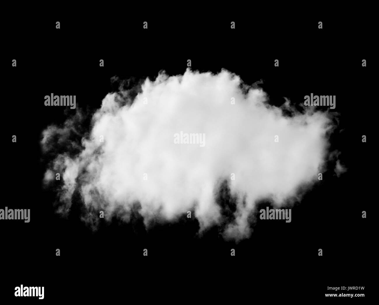 single of white cloud isolated on black background Stock Photo Alamy