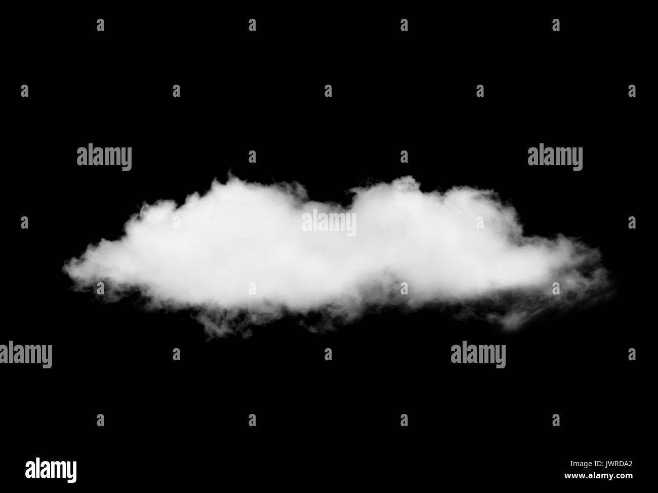 single of white cloud isolated on black background Stock Photo - Alamy