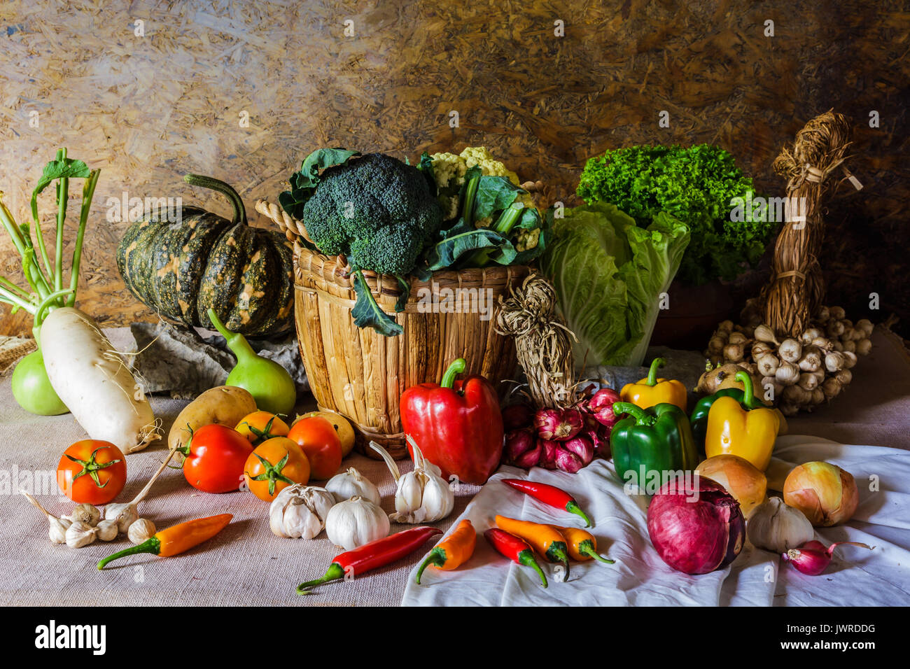 still life Vegetables, Herbs and Fruit as ingredients in cooking Stock ...