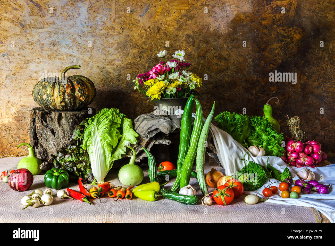 still life Vegetables, Herbs and Fruit as ingredients in cooking Stock ...