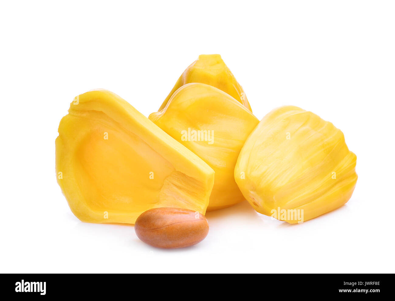 ripe jackfruit isolated on white background Stock Photo