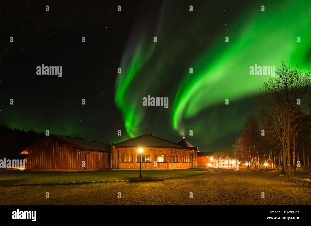 Northern lights Finnmark Norway Stock Photo