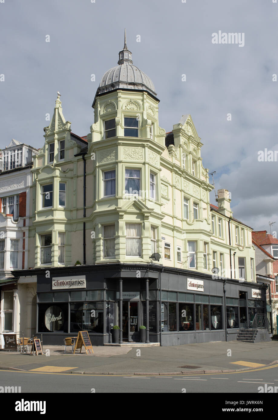 Victorian listed building with modernised shop front in llandudno conwy