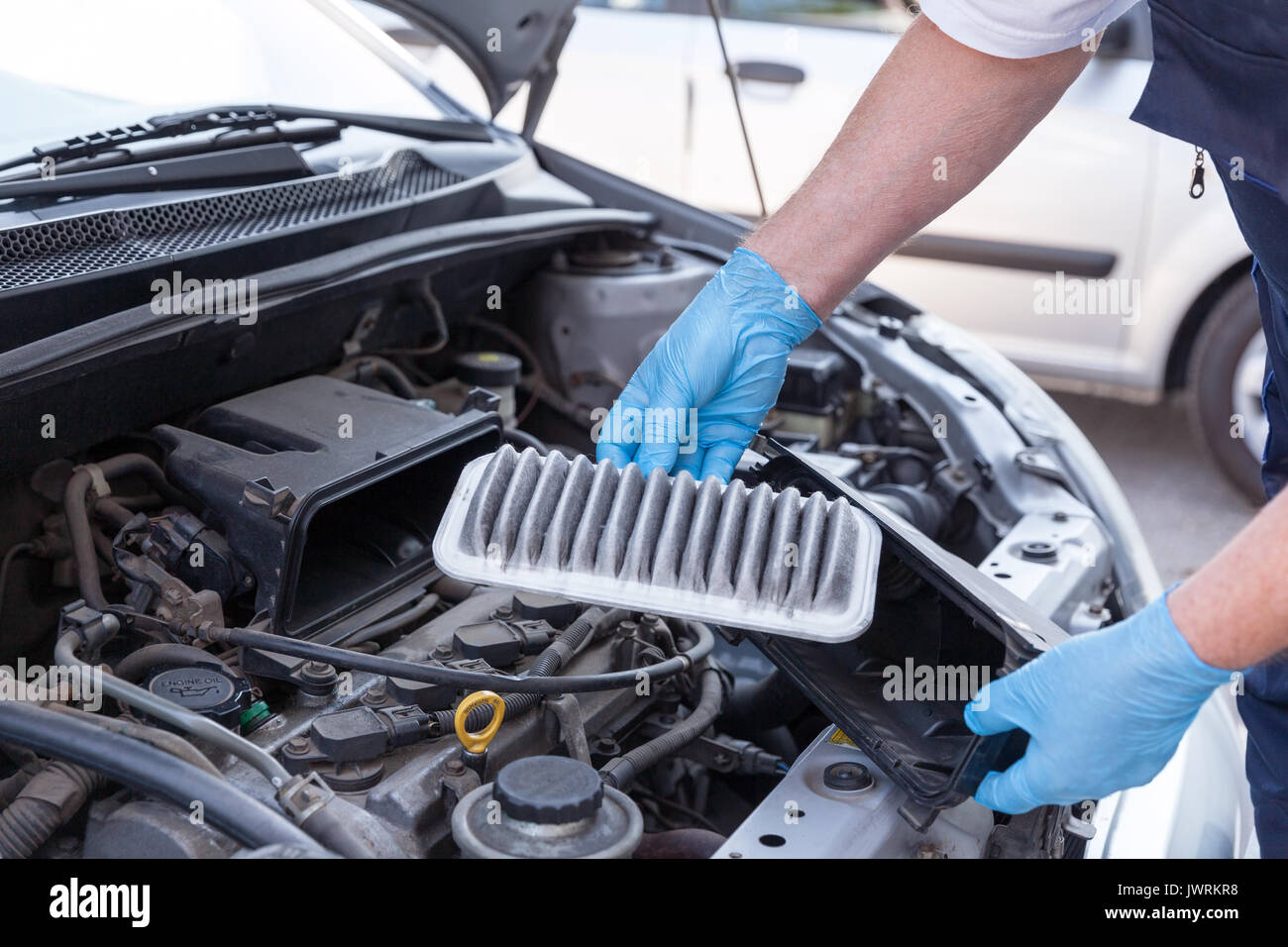 Internal combustion engine air filter Stock Photo