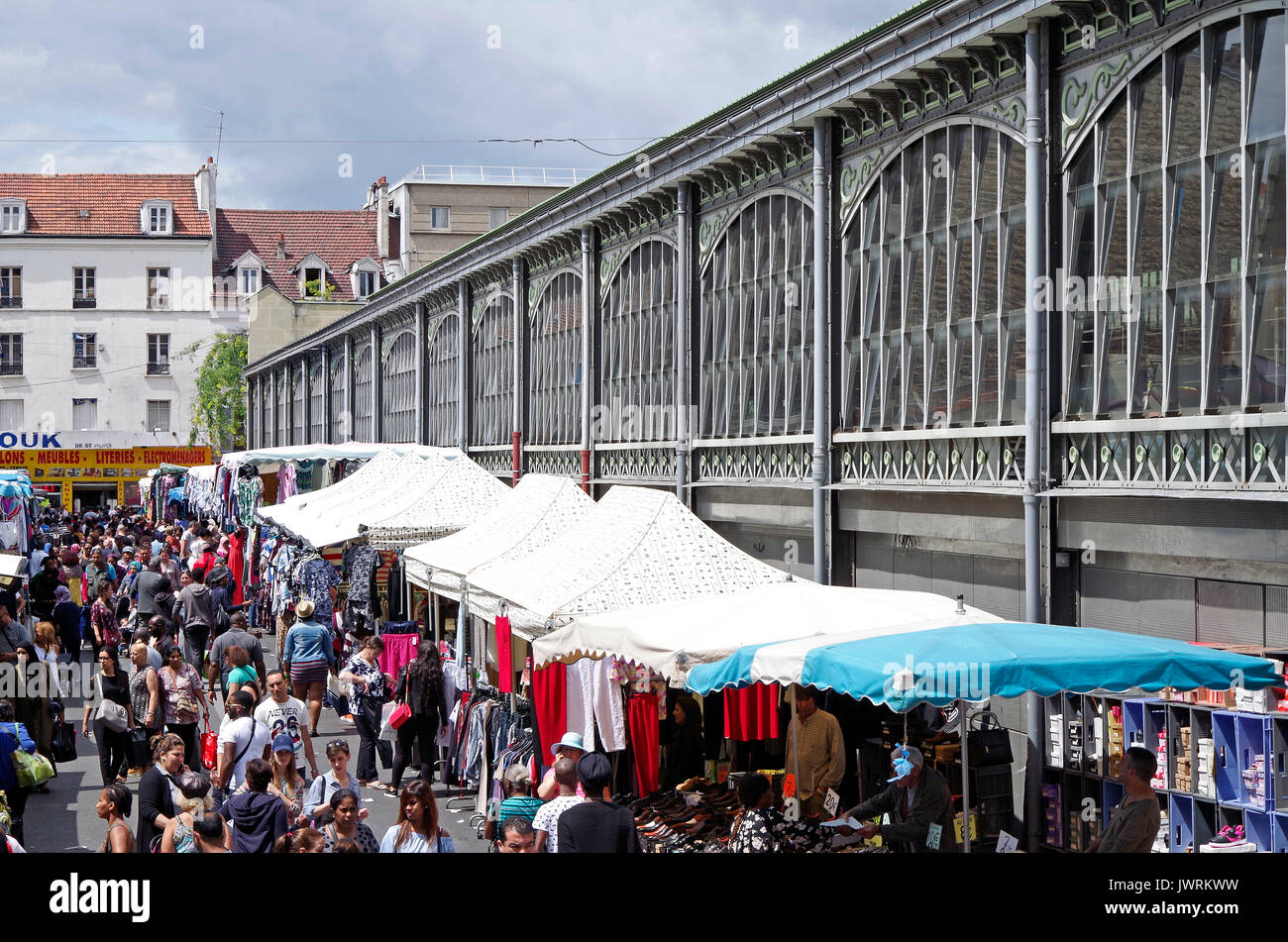 The 1893 market hall, St Denis, Paris France, refurbished 20056, in