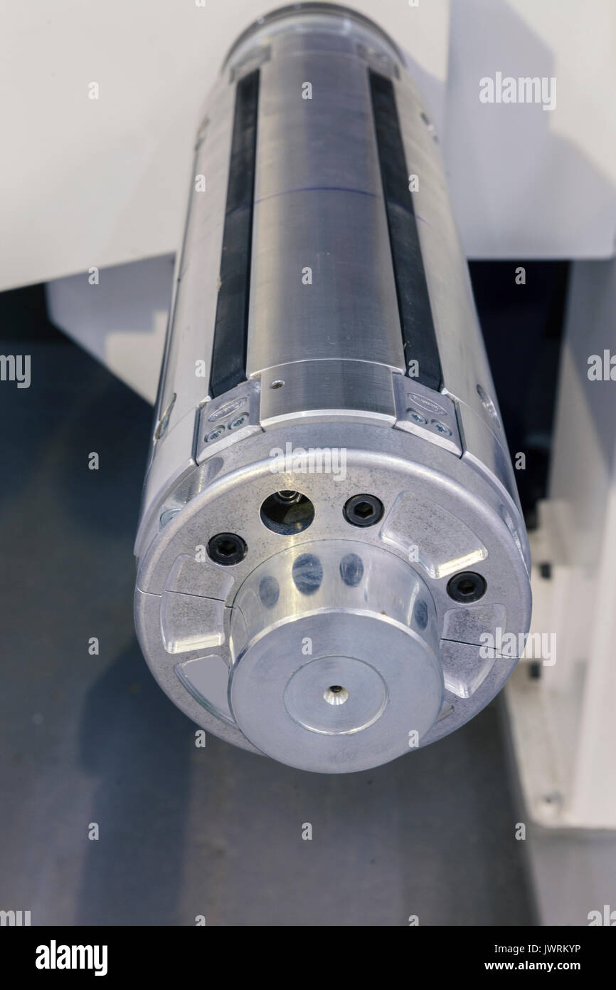 Metal rollers for printing press, abstract background Stock Photo - Alamy