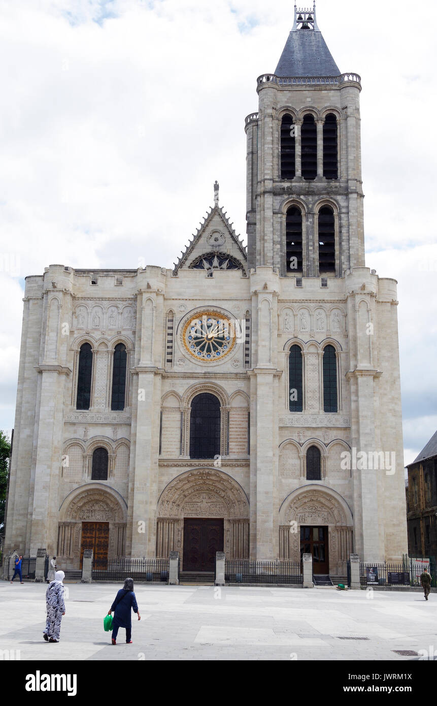 1-3The Basilica of Saint Denis, medieval abbey church in the city of Saint-Denis, now a northern suburb of Paris, France, Stock Photo