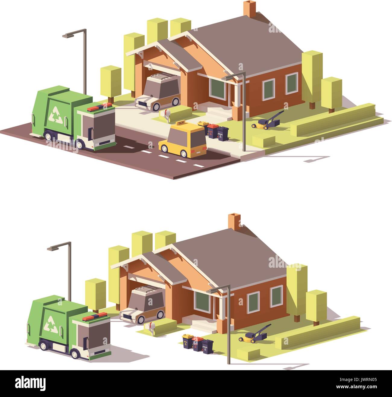 Vector low poly house icon Stock Vector