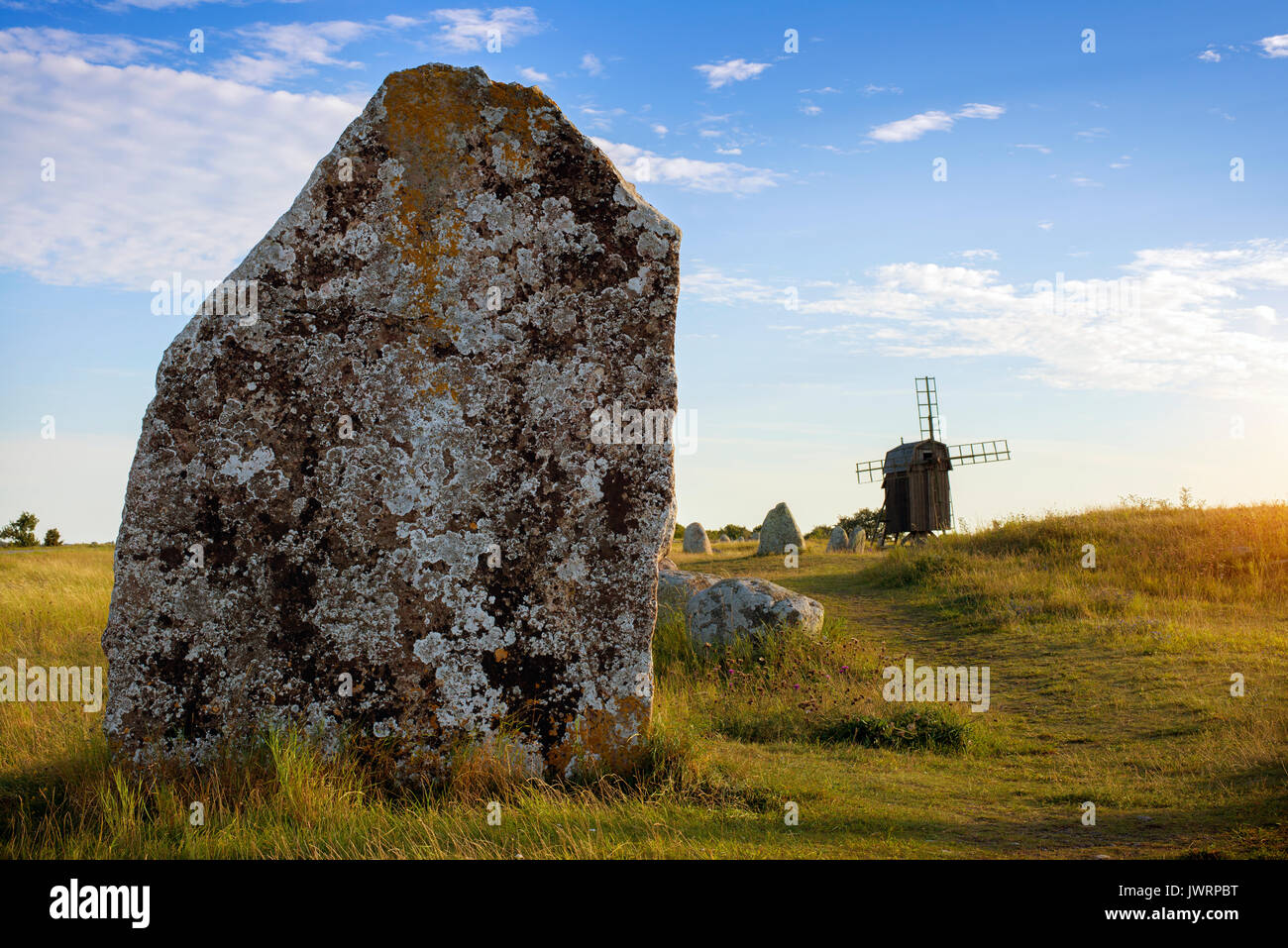 Grave field at Öland, Sweden Stock Photo - Alamy