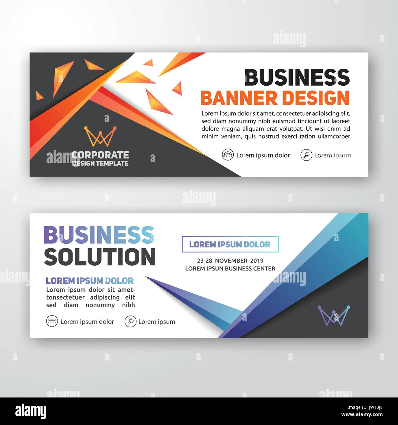 Modern Corporate Banner Background Design For Letterhead Document