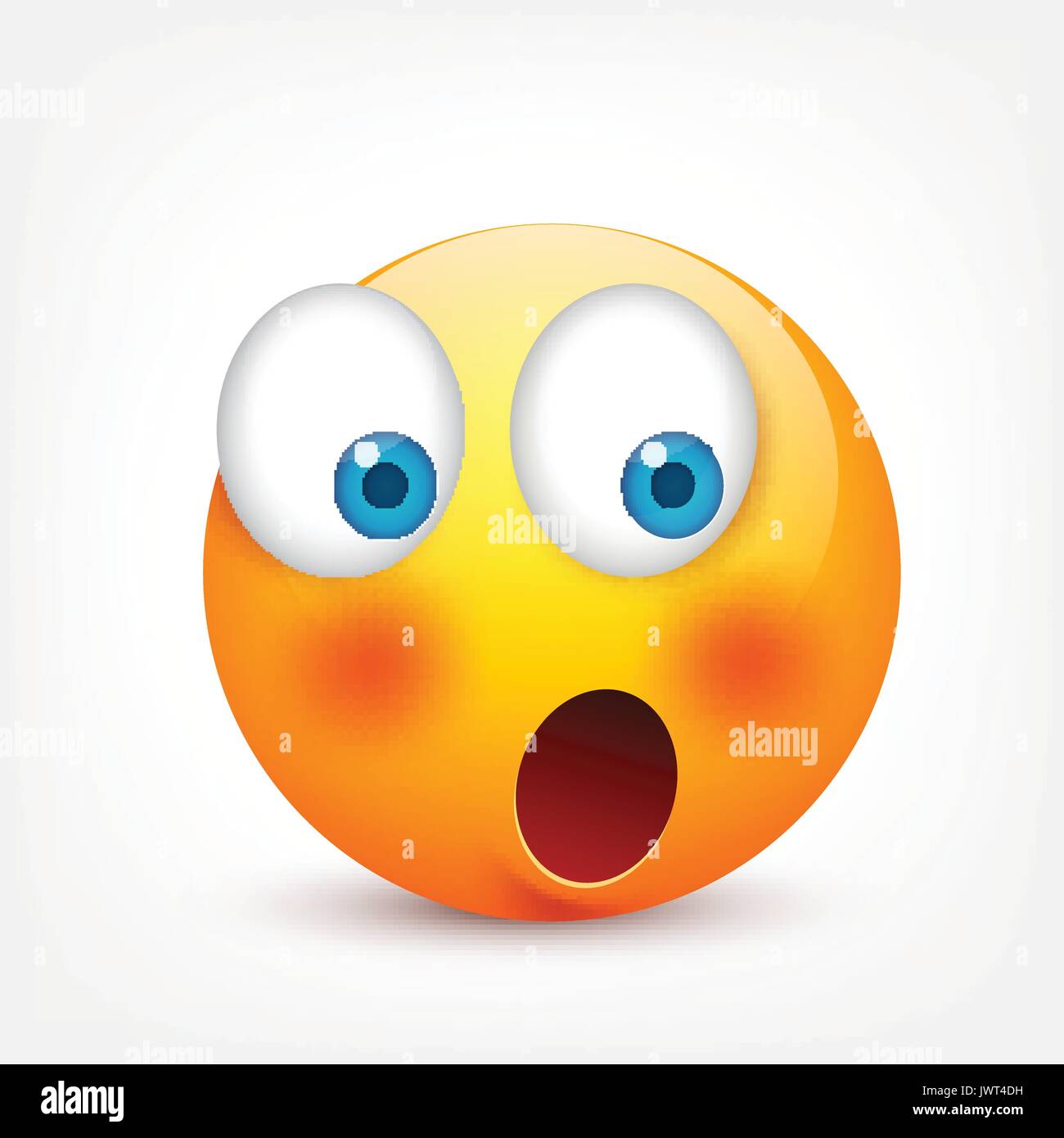 Smiley with blue eyes,emoticon. Yellow face with emotions. Facial  expression. 3d realistic emoji. Sad,happy,angry  cartoon   illustration Stock Vector Image & Art - Alamy