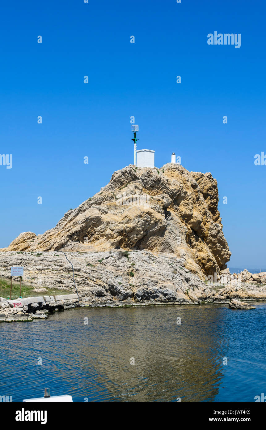 CHATEAUNEUF LES MARTIGUES, ROCHERS DES 3 FRERES, BDR FRANCE 13 Stock Photo