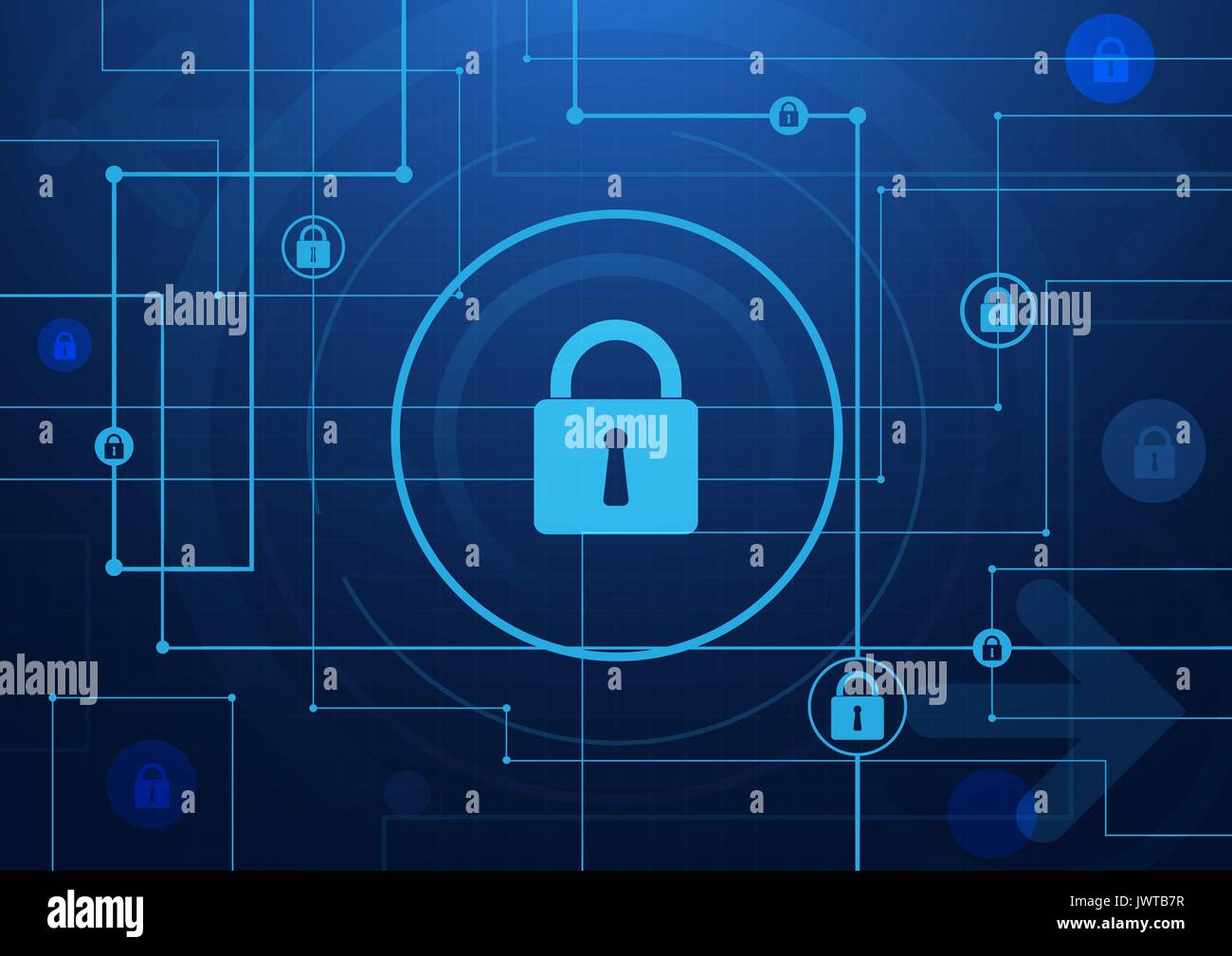 Abstract Lines Circuit board and security technology concept background ...