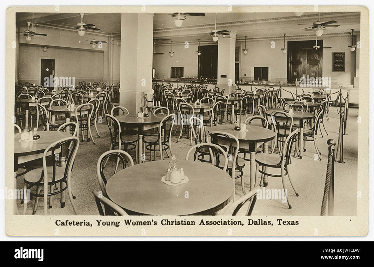 Cafeteria, Young Women's Christian Association, Dallas, Texas Stock Photo