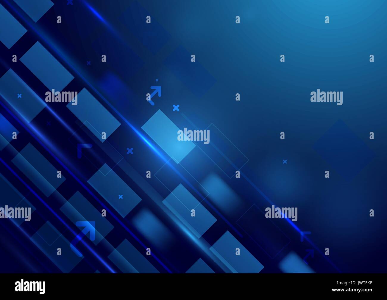 Abstract rectangles motion technology digital concept background Stock Vector