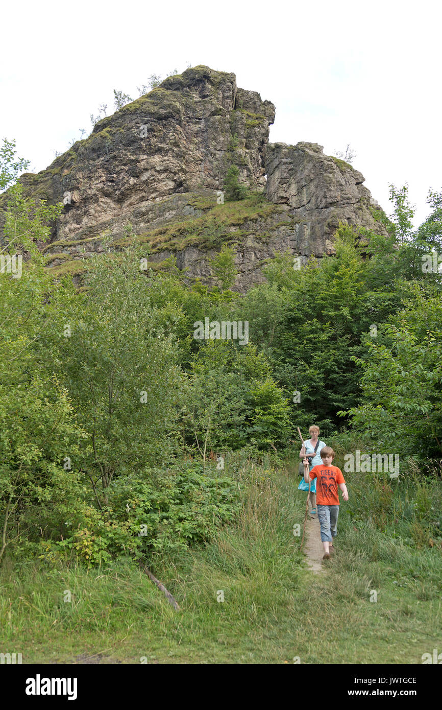 Bornstein, Bruchhausen Rocks, Sauerland, Northrhine-Westfalia, Germany Stock Photo