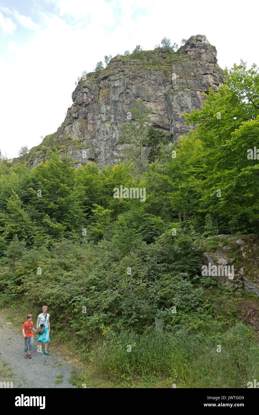 Ravenstein, Bruchhausen Rocks, Sauerland, Northrhine-Westfalia, Germany Stock Photo
