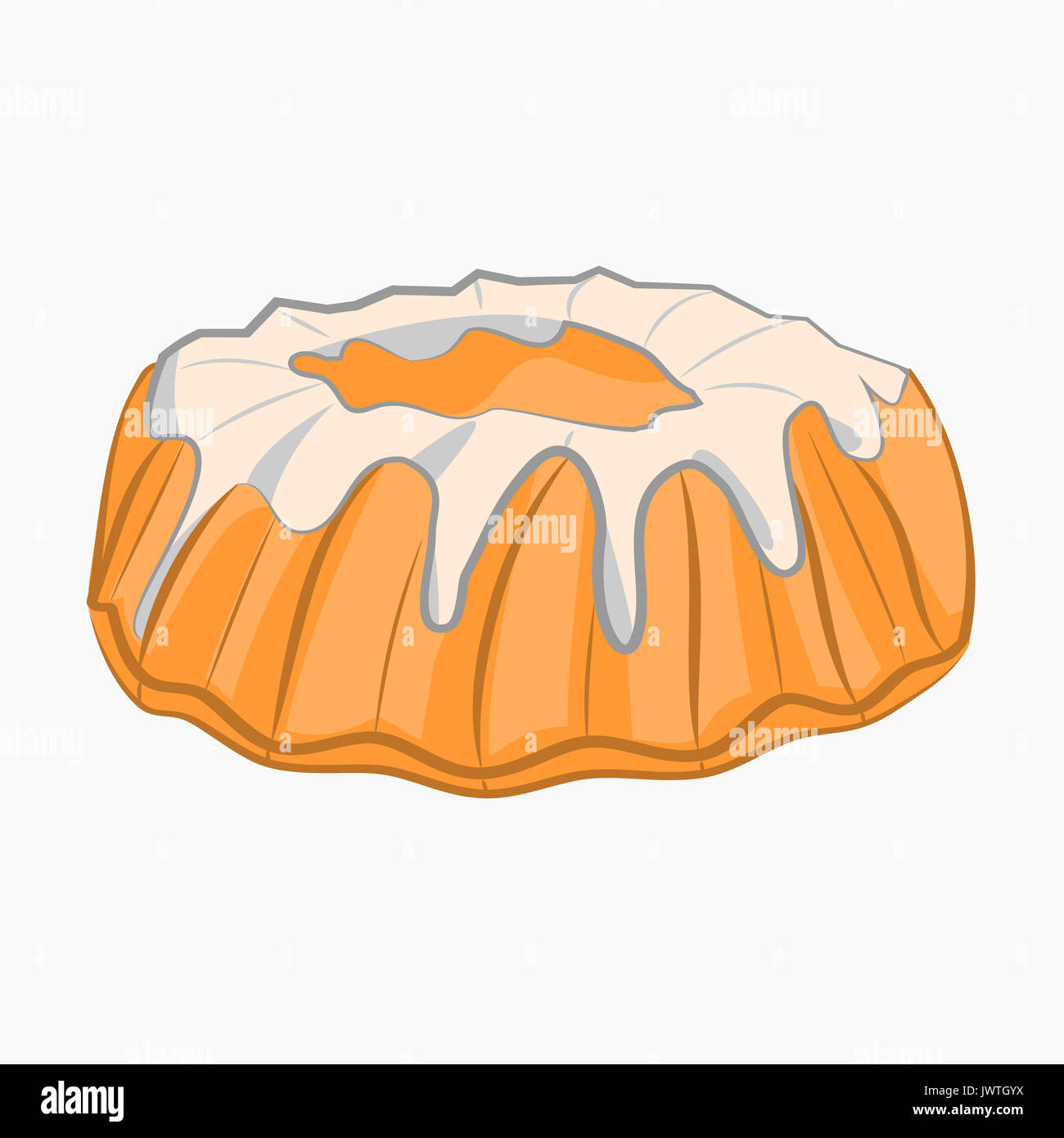 Donut cartoon icon isolated on white background Stock Photo - Alamy