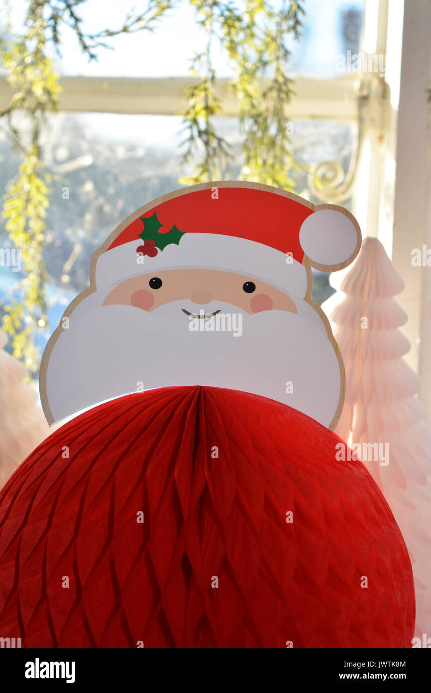 Father Christmas, paper decoration Stock Photo