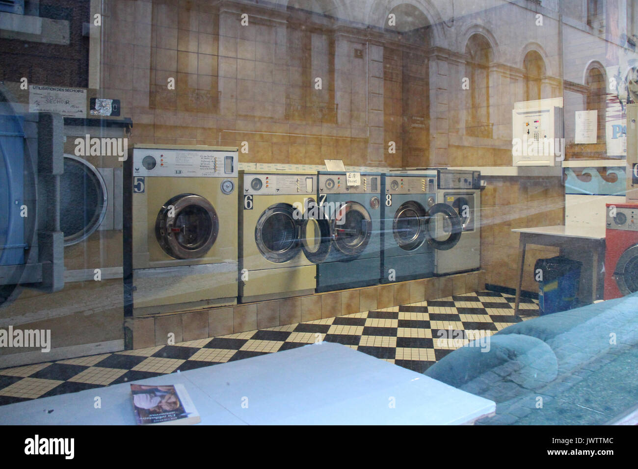 Laundromat in EauxBonnes (France Stock Photo Alamy