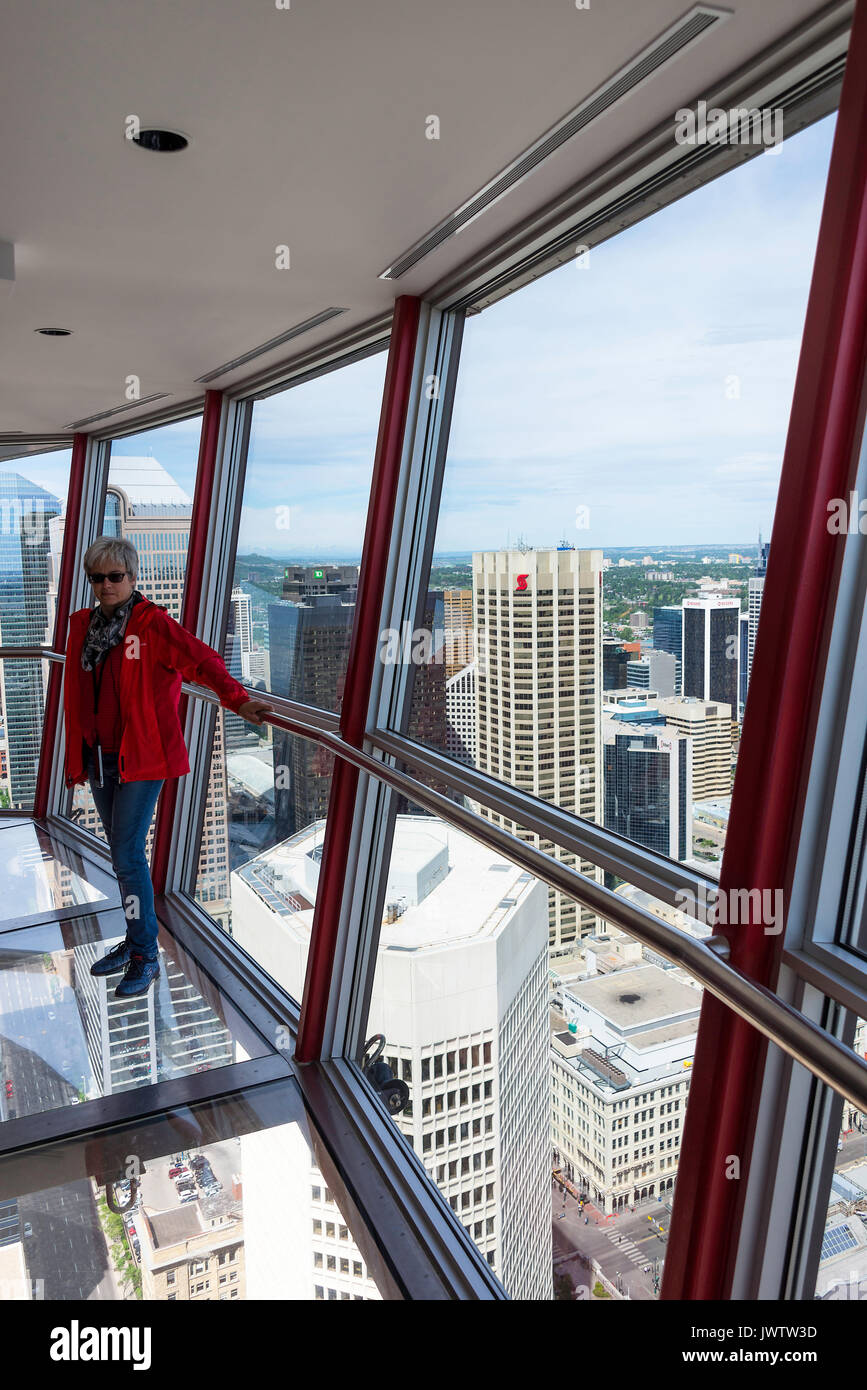 Calgary tower glass floor hi-res stock photography and images - Alamy