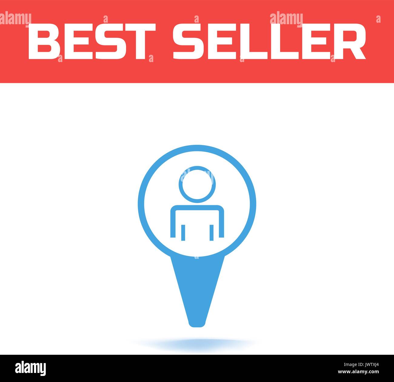 man on pin icon. The Symbol for your web site design or logo or user ...
