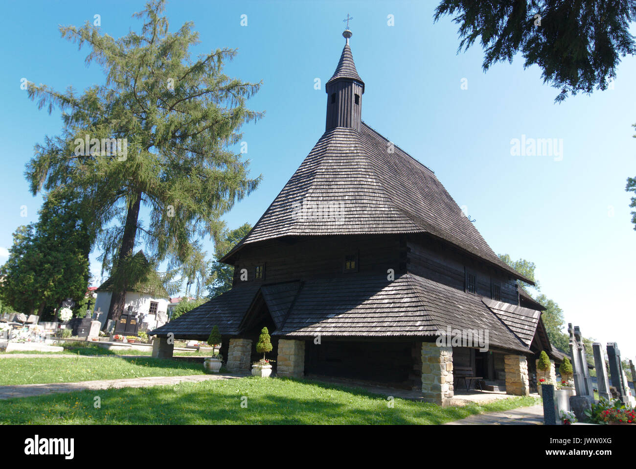 Church of All Saints in Tvrdosin (Slovakia) Stock Photo