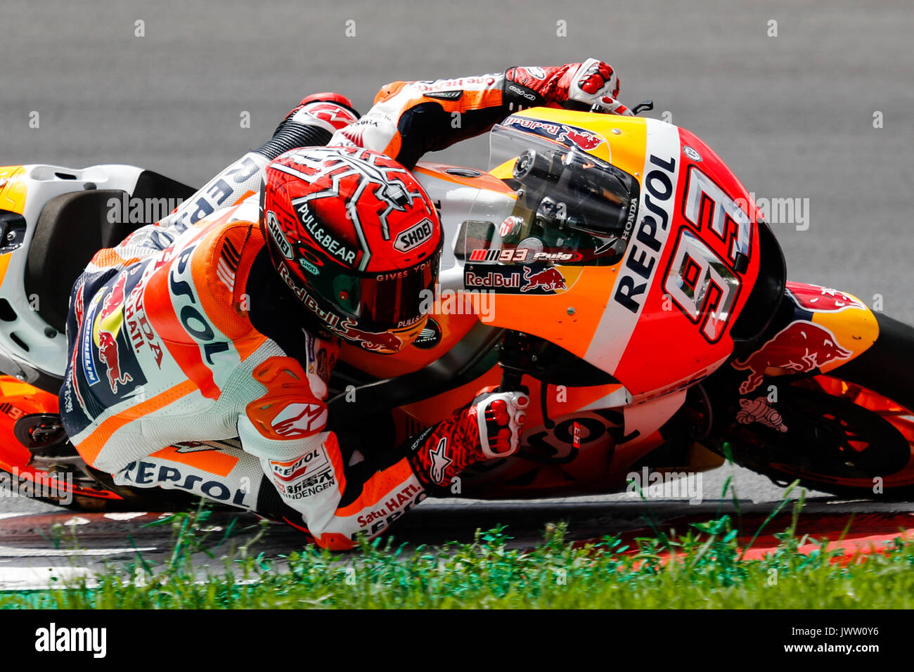 Spielberg, Austria. 13th Aug, 2017.  93 Marc MARQUEZ during MotoGP World Championship race at Red Bull Ring in Austria. Credit: Petr Toman/Alamy Live News Stock Photo