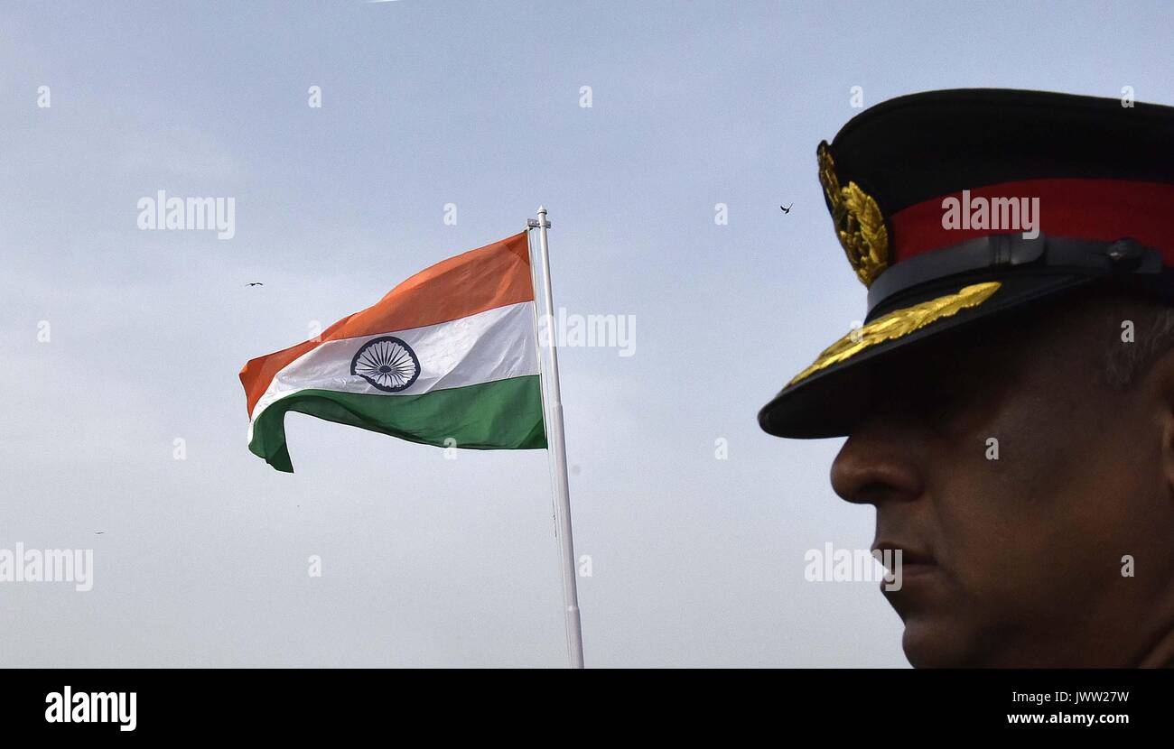 New Delhi, India. 13th August, 2017. National Flag hoisting ceremony