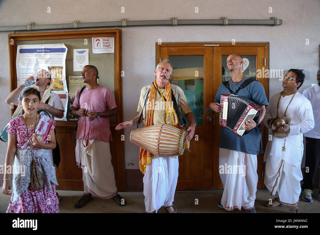Watford UK 13th Aug 2017 Hare Krishna Devotees Sing At watford-uk-13th-aug-2017-hare-krishna-devotees-sing-at