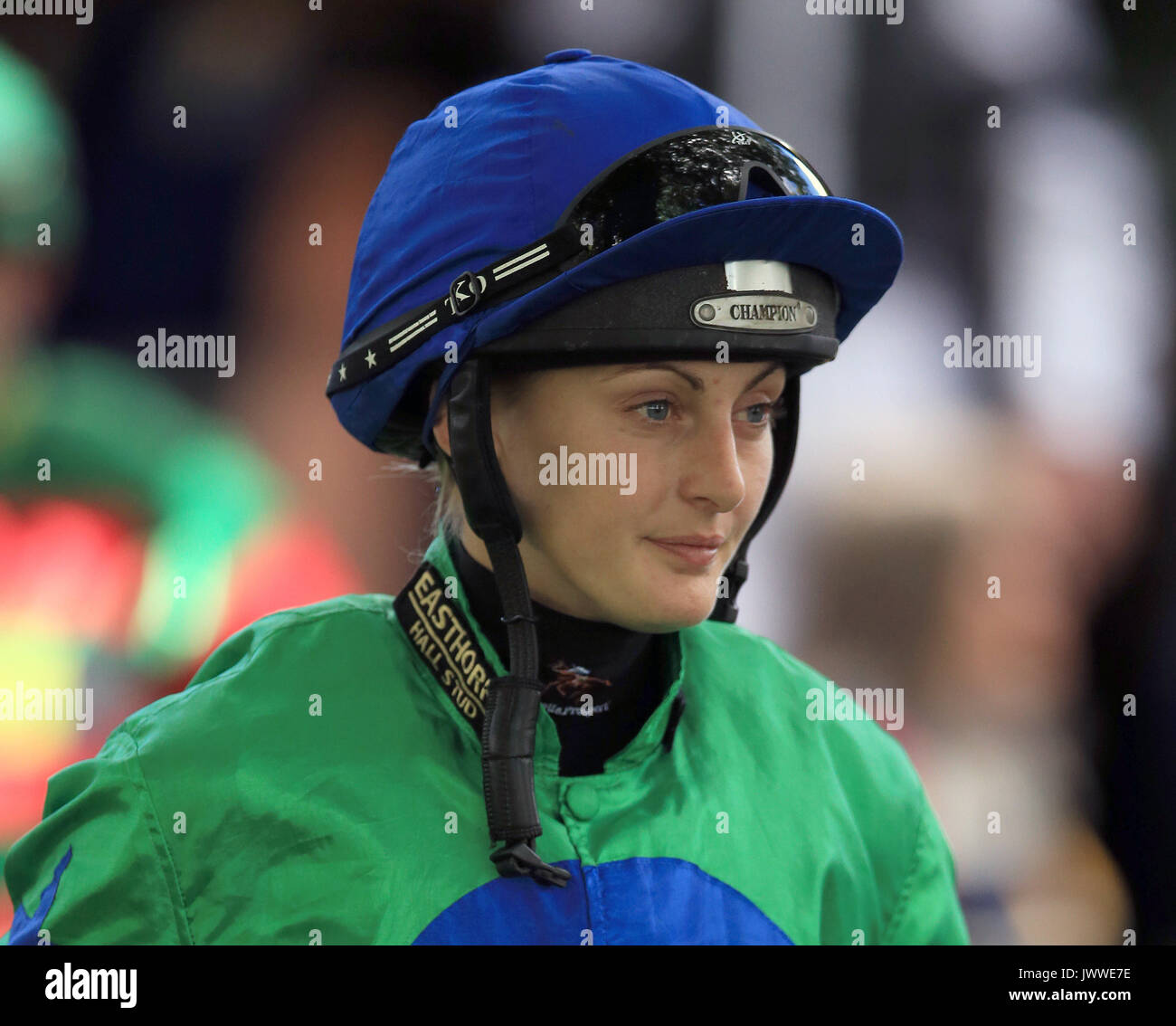 rachel Richardson makes her way into the parade ring before the Betfred ...
