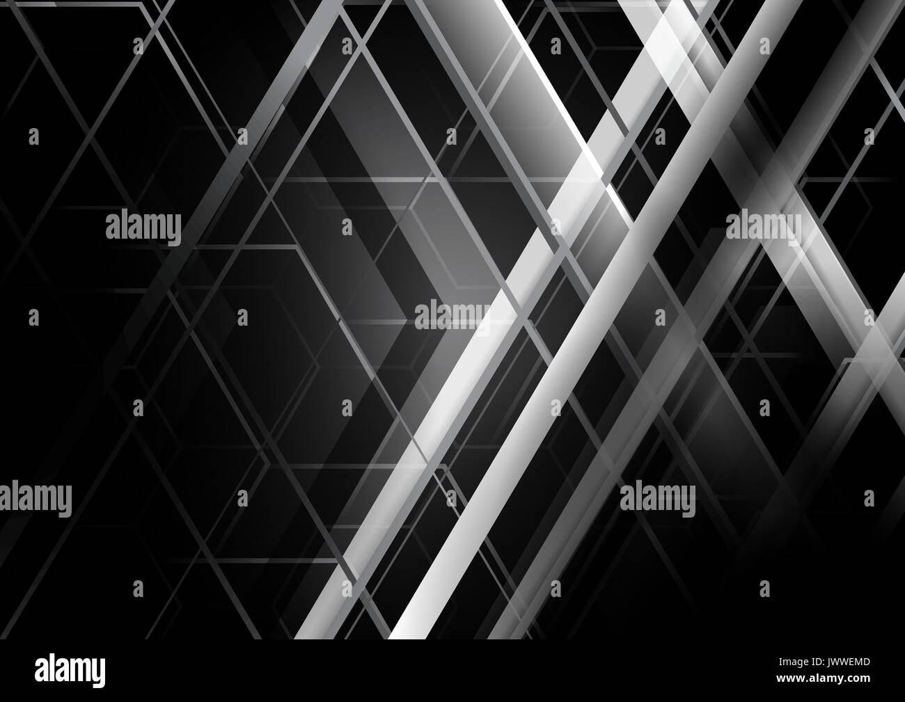 Abstract black and white geometric background Stock Vector Image & Art