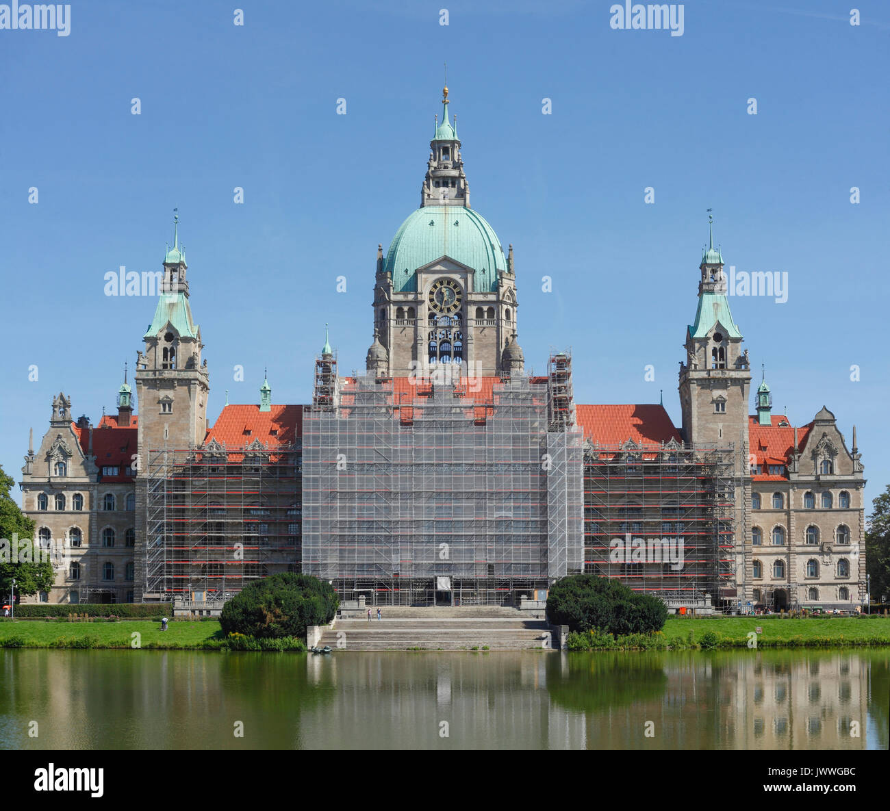 Construction site on the new city Hall in Hannover, Germany Stock Photo