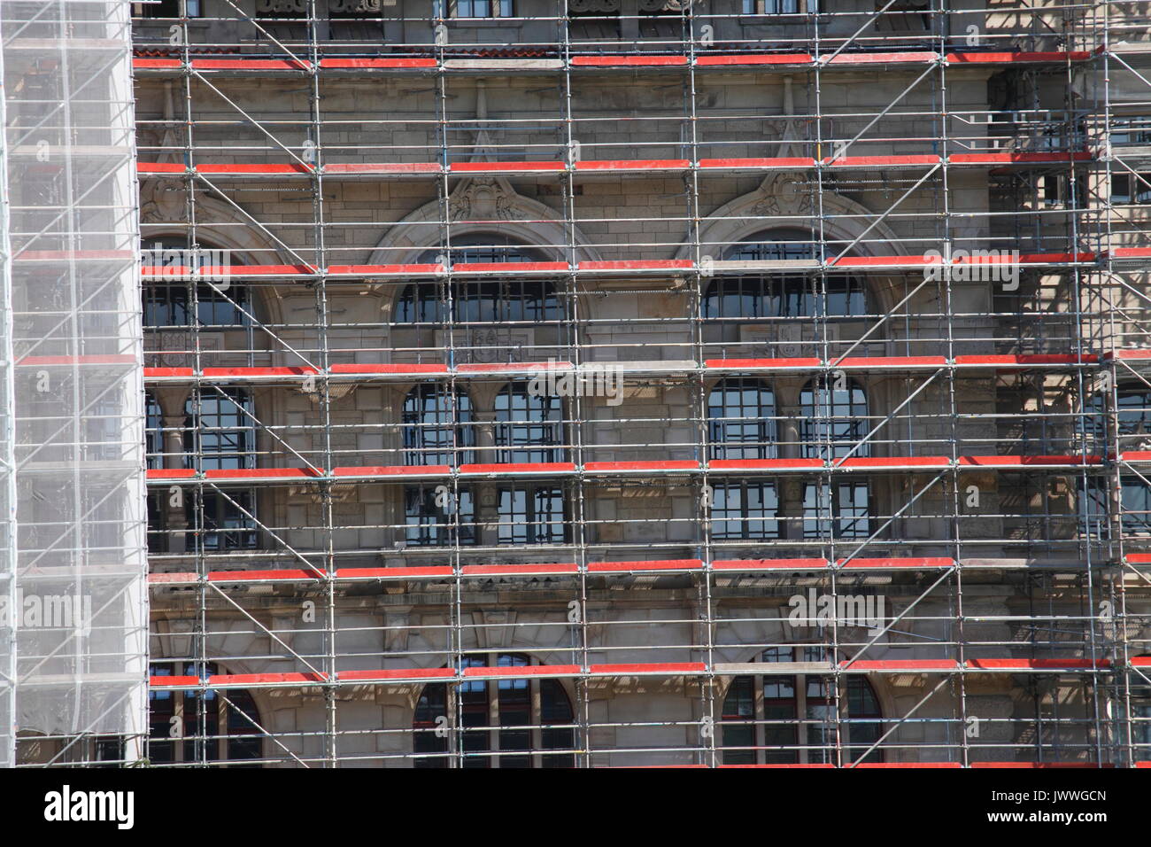 Construction site on the new city Hall in Hannover, Germany Stock Photo