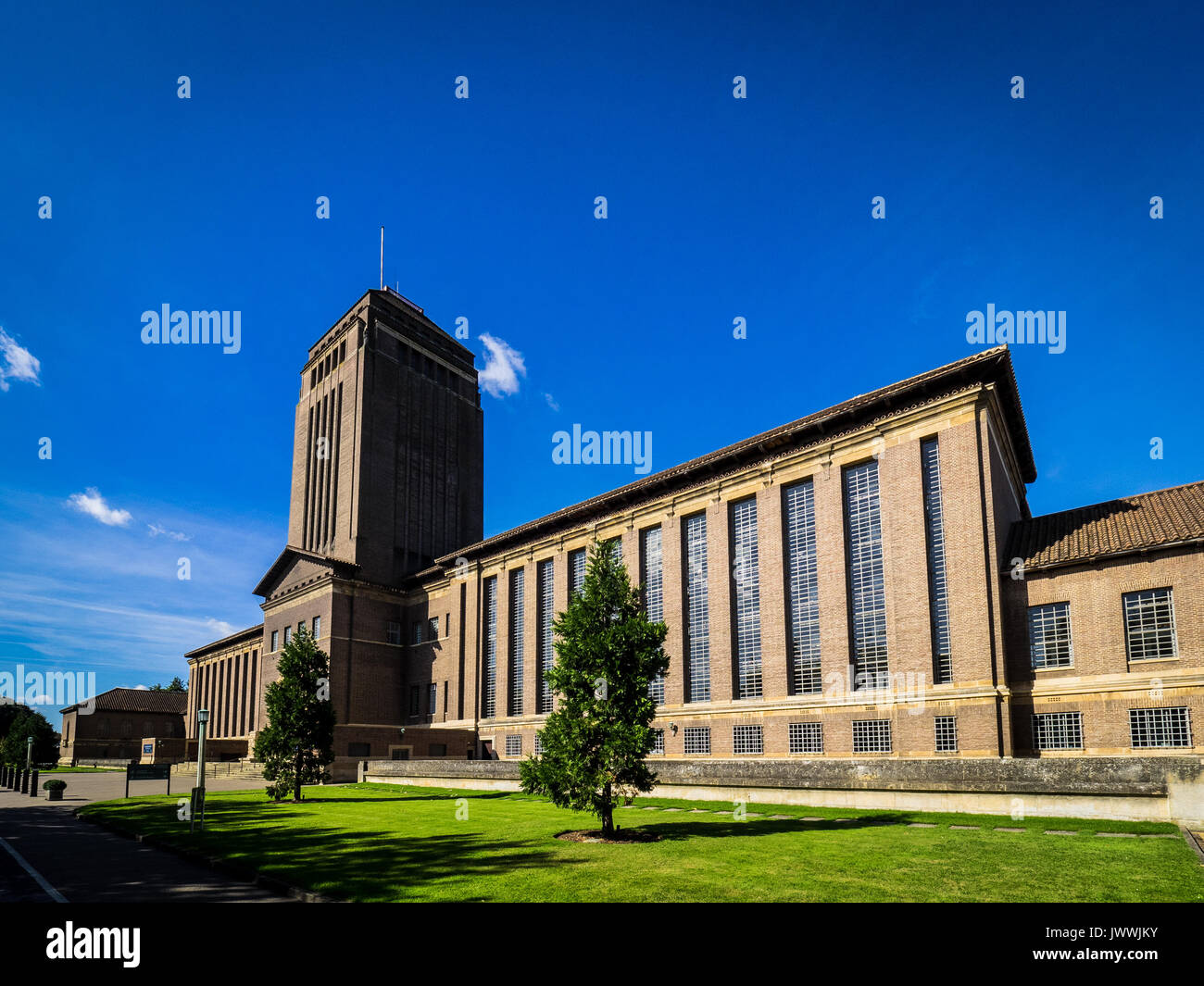 Cambridge University Library - The University of Cambridge Library building, designed by Sir Giles Gilbert Scott, and opened in 1934 Stock Photo