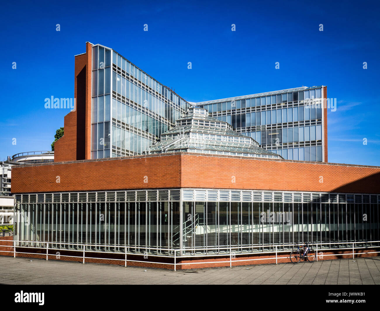 Faculty of History, Sidgwick Site, Cambridge University, UK - completed in 1968, architect James Stirling. Stock Photo