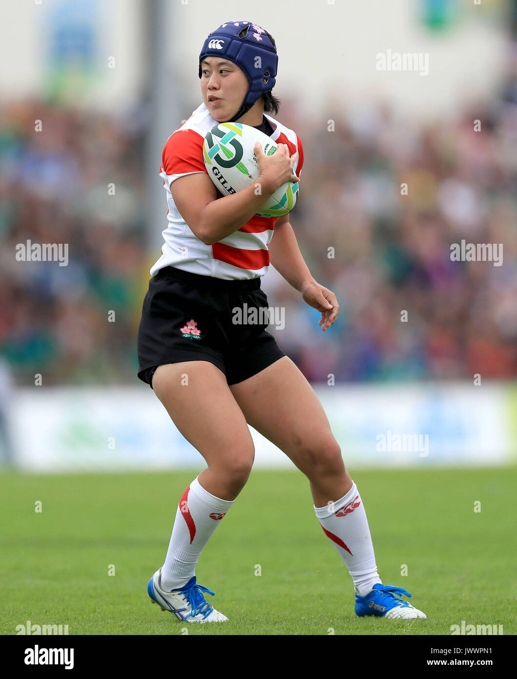 Japan's Mayu Shimizu during the 2017 Women's Rugby World Cup, Pool C match at the UCD Bowl, Dublin. PRESS ASSOCIATION Photo. Picture date: Sunday August 13, 2017. See PA story RUGBYU Ireland Women. Photo credit should read: Donall Farmer/PA Wire. . Stock Photo