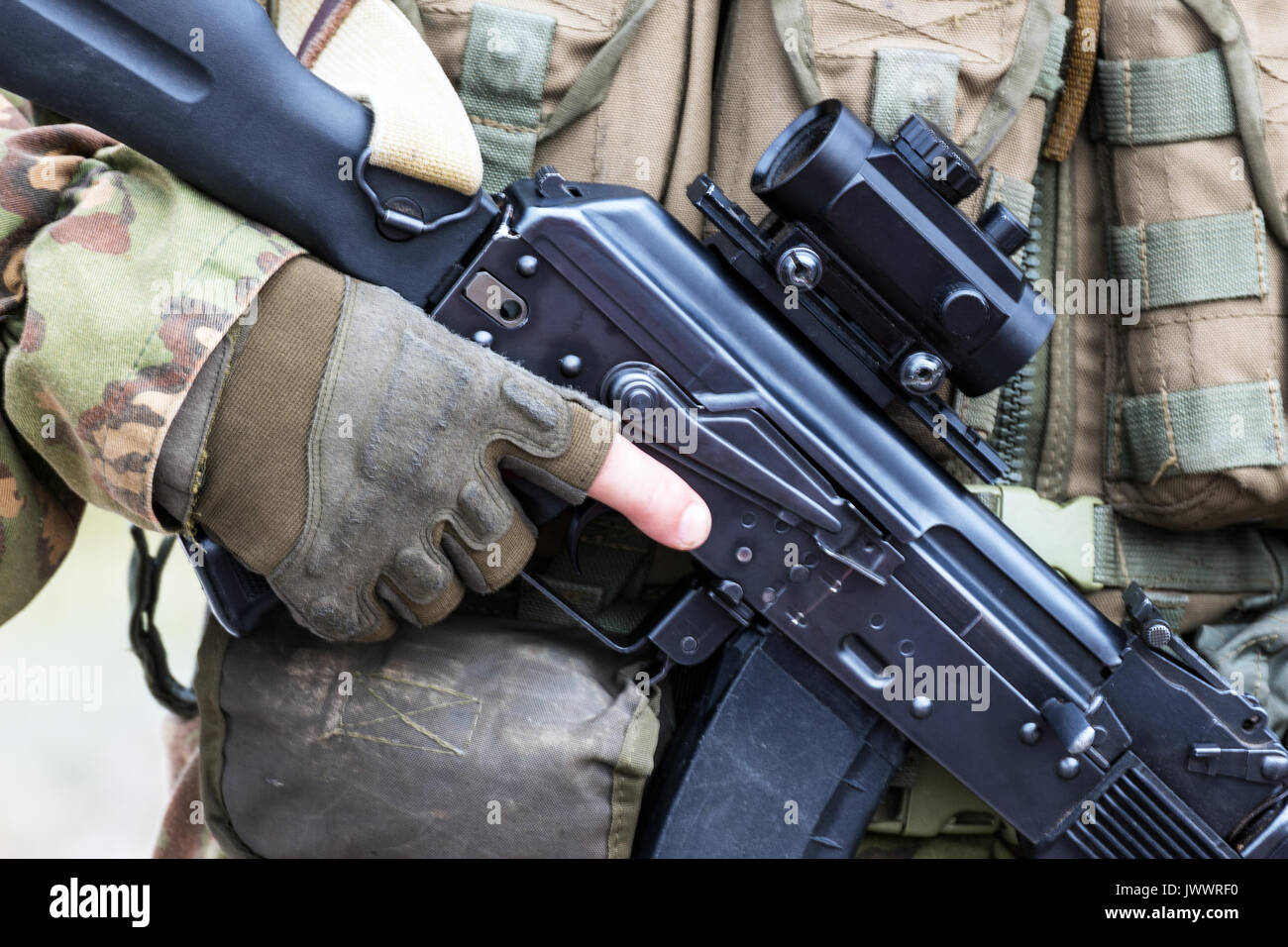 Soldier in camouflage Stock Photo - Alamy