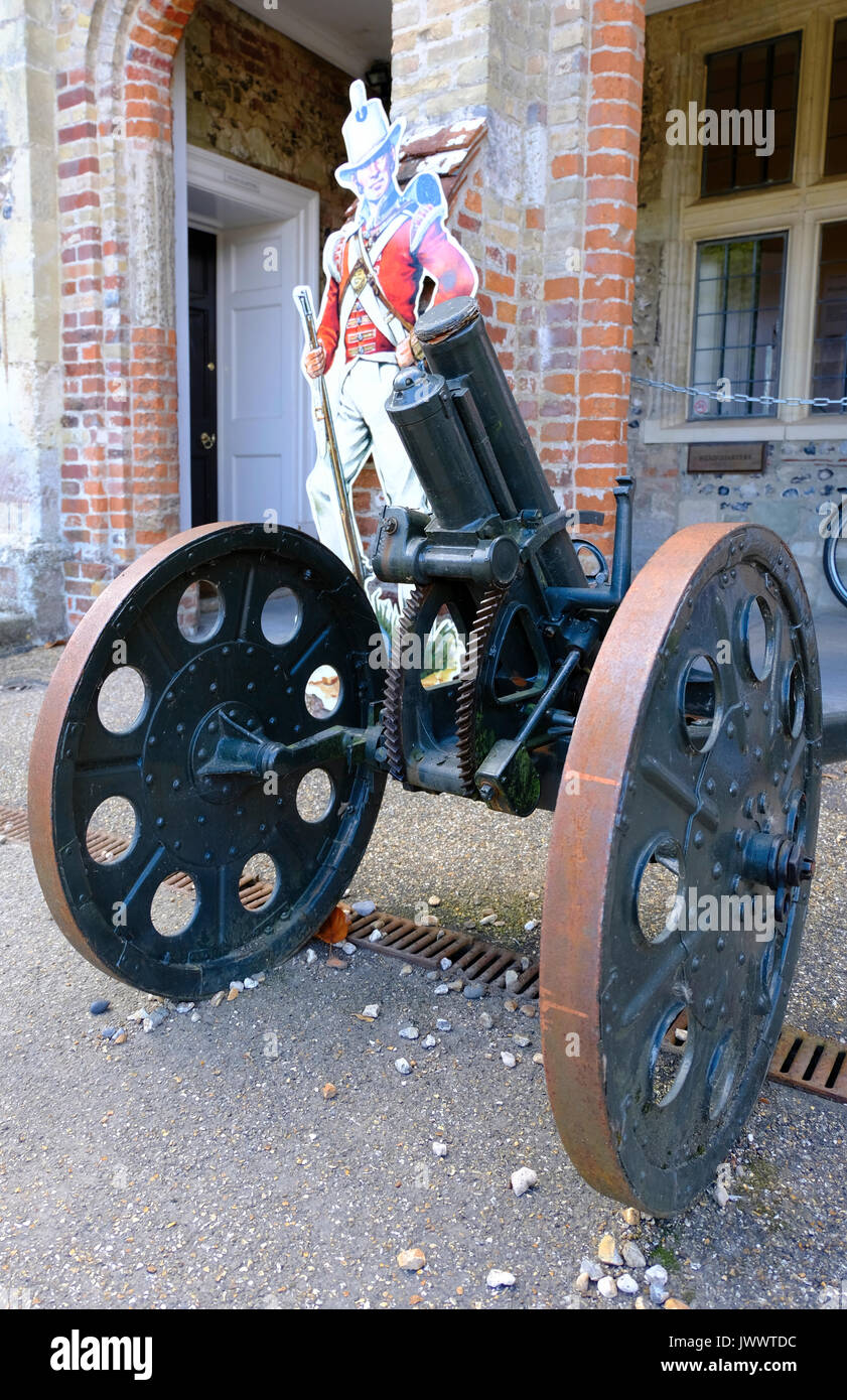Gatling Gun at The Rifles Berkshire and Wiltshire Museum, Salisbury,Wiltshire,UK Stock Photo