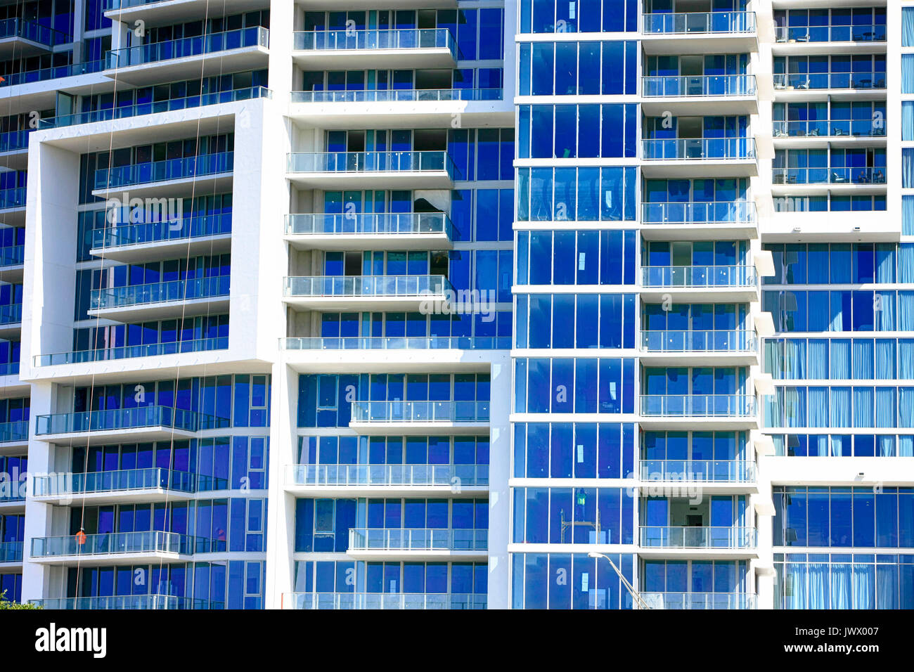 Close up of the Vue Condos on the waterfront in Sarasota FL, USA Stock
