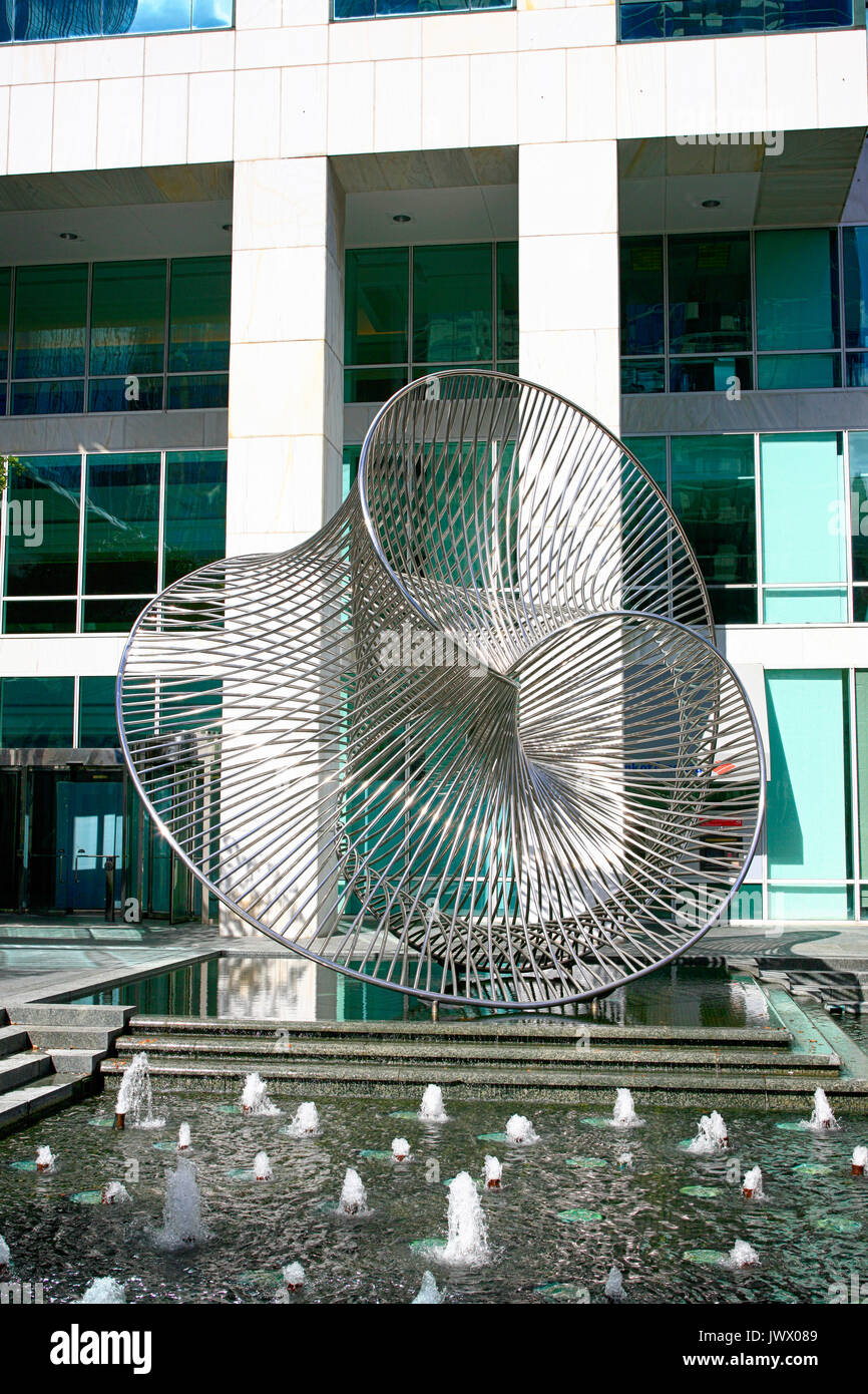 Sculpture in front of the Bank of America building in downtown Tampa, FL, USA Stock Photo