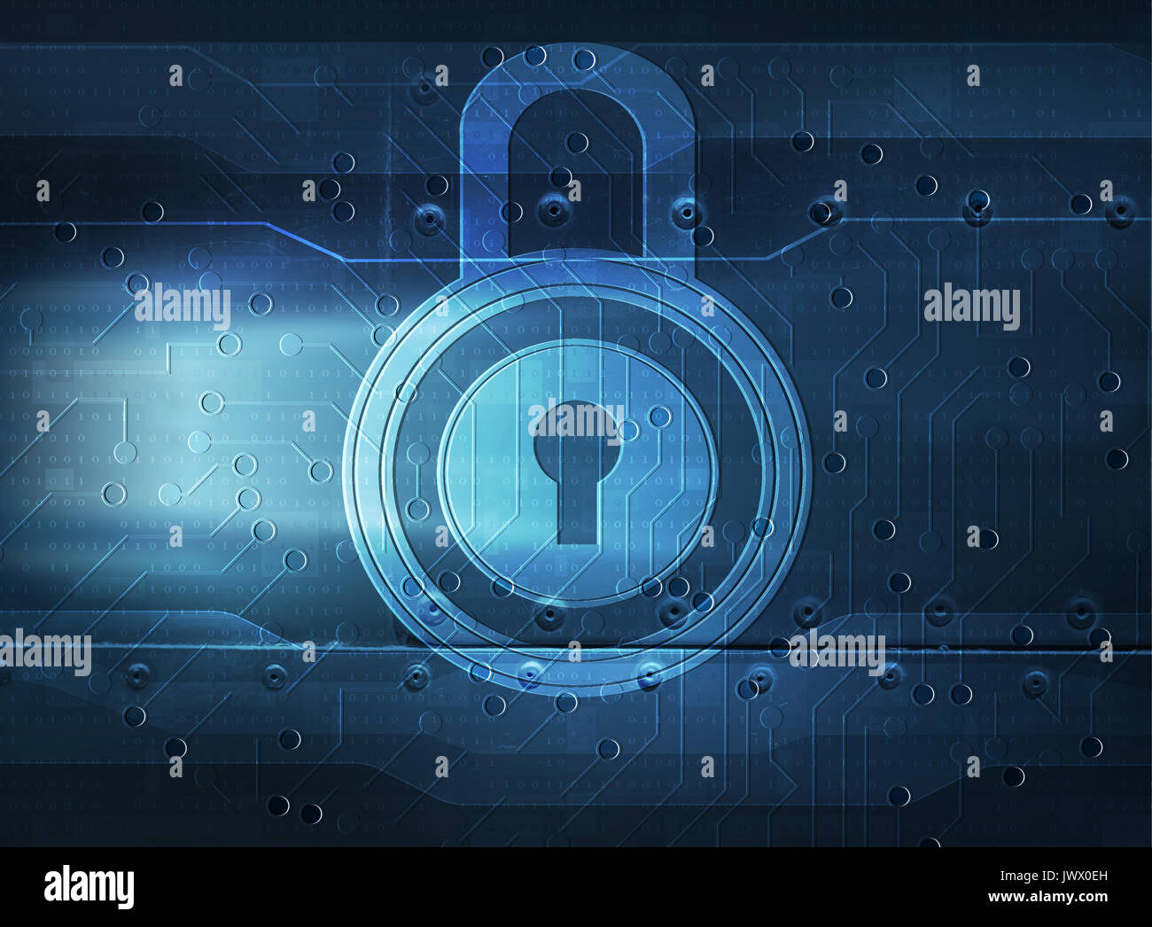 secure technology system Stock Photo