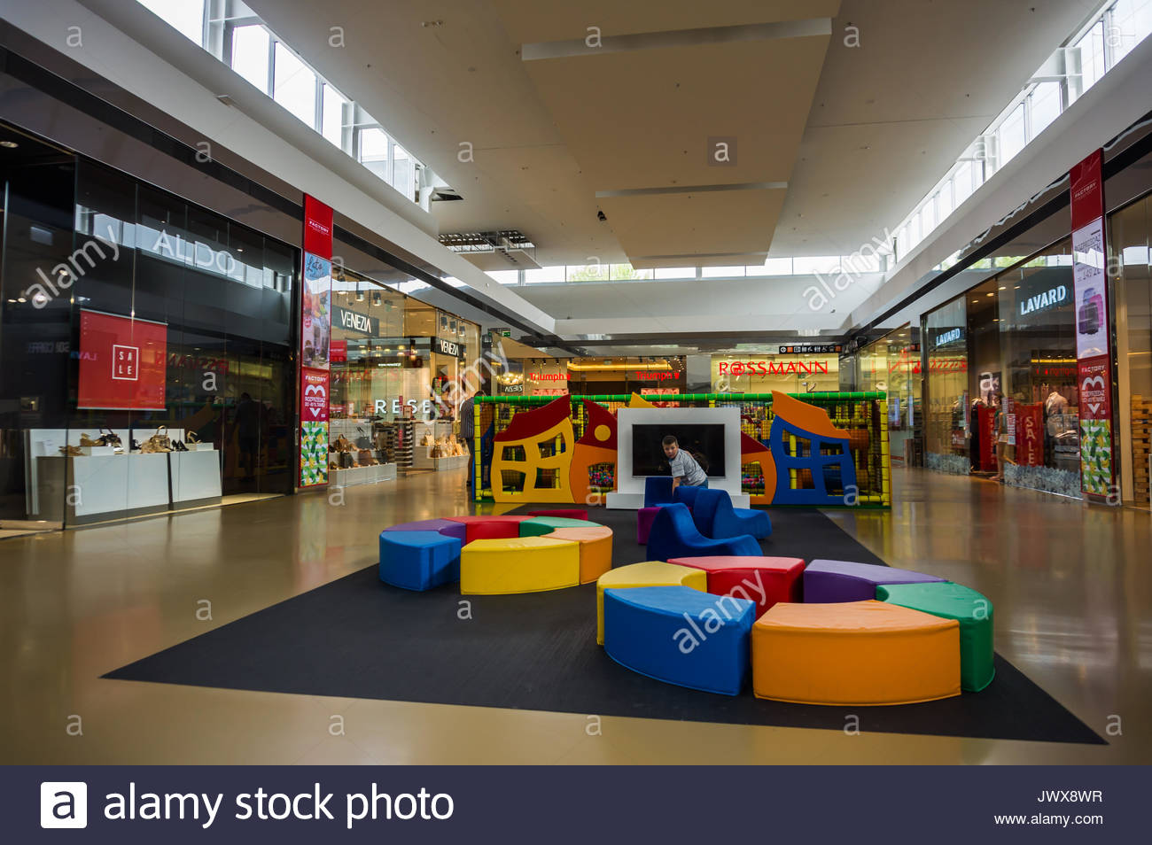 Colorful playground within the Factory Outlet shopping mall on August Stock  Photo - Alamy