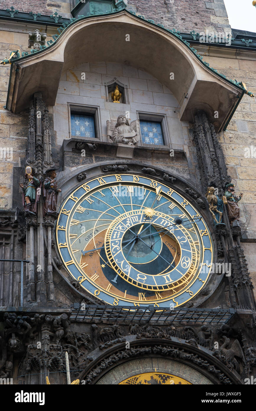 Prague Astronomical clock Stock Photo - Alamy