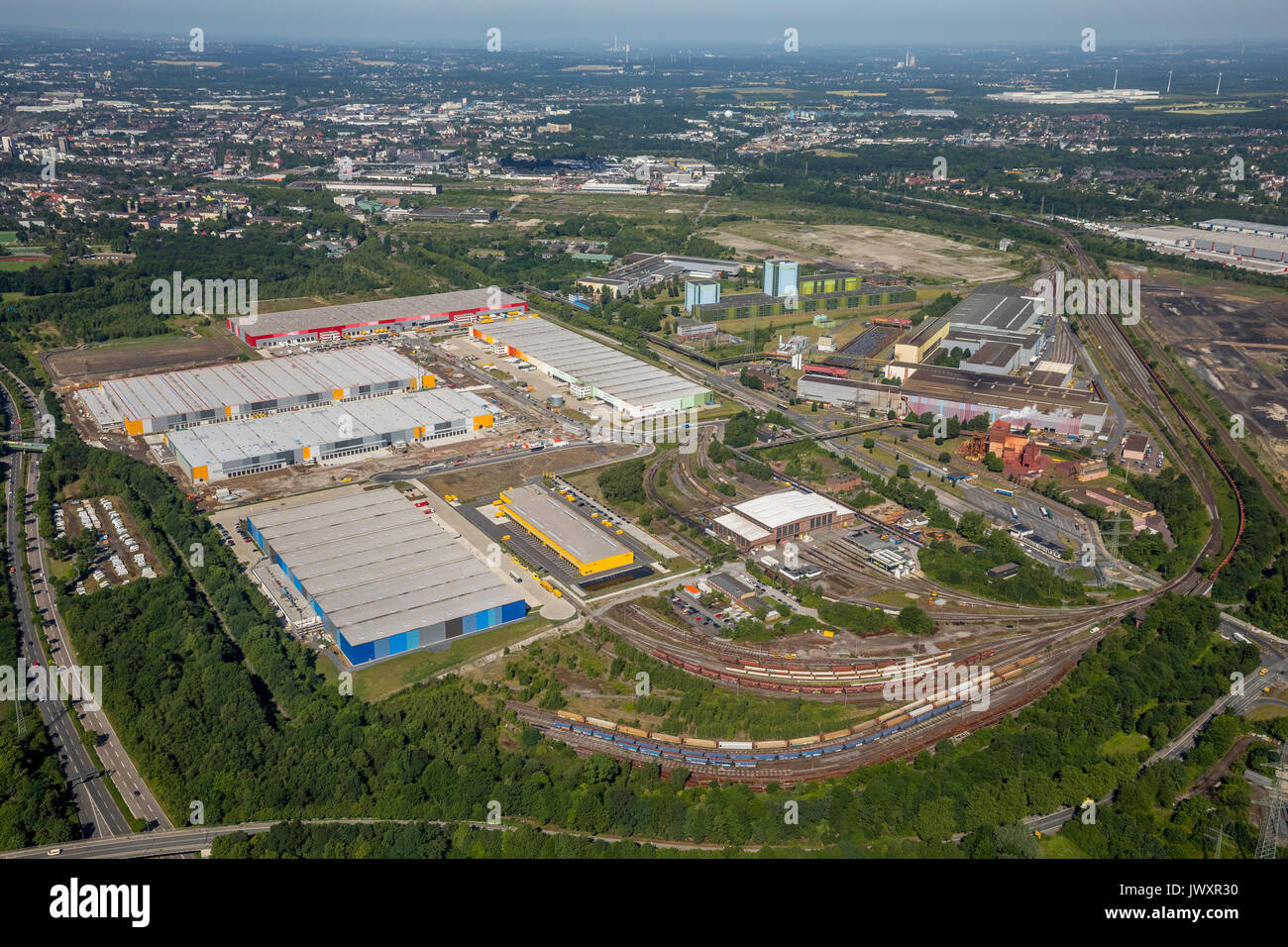 Amazon Logistic, new Amazon location, former Westfalenhütte near  Springorumknoten, motorway junction Springorum, Dortmund, Ruhr area, North  Rhine-Westphalia, Germany Stock Photo - Alamy