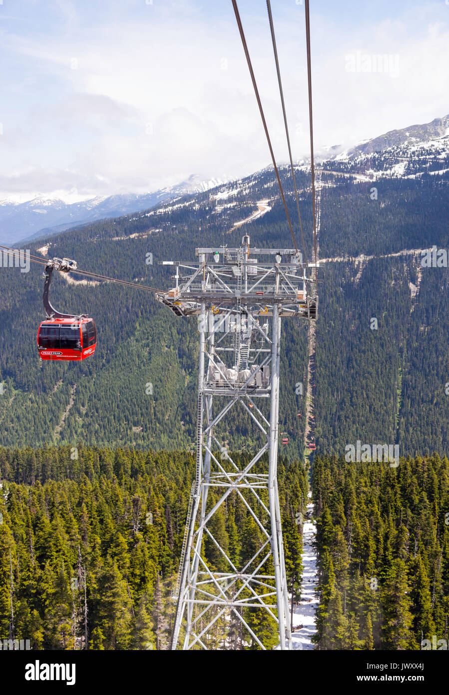 The Peak 2 Peak Gondola Ride at the Whistler Mountain Ski Resort and Mountain Bike