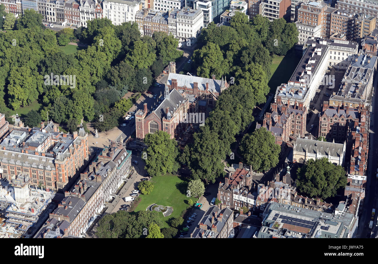 aerial view of Lincoln's Inn Field, London WC2A, UK Stock Photo