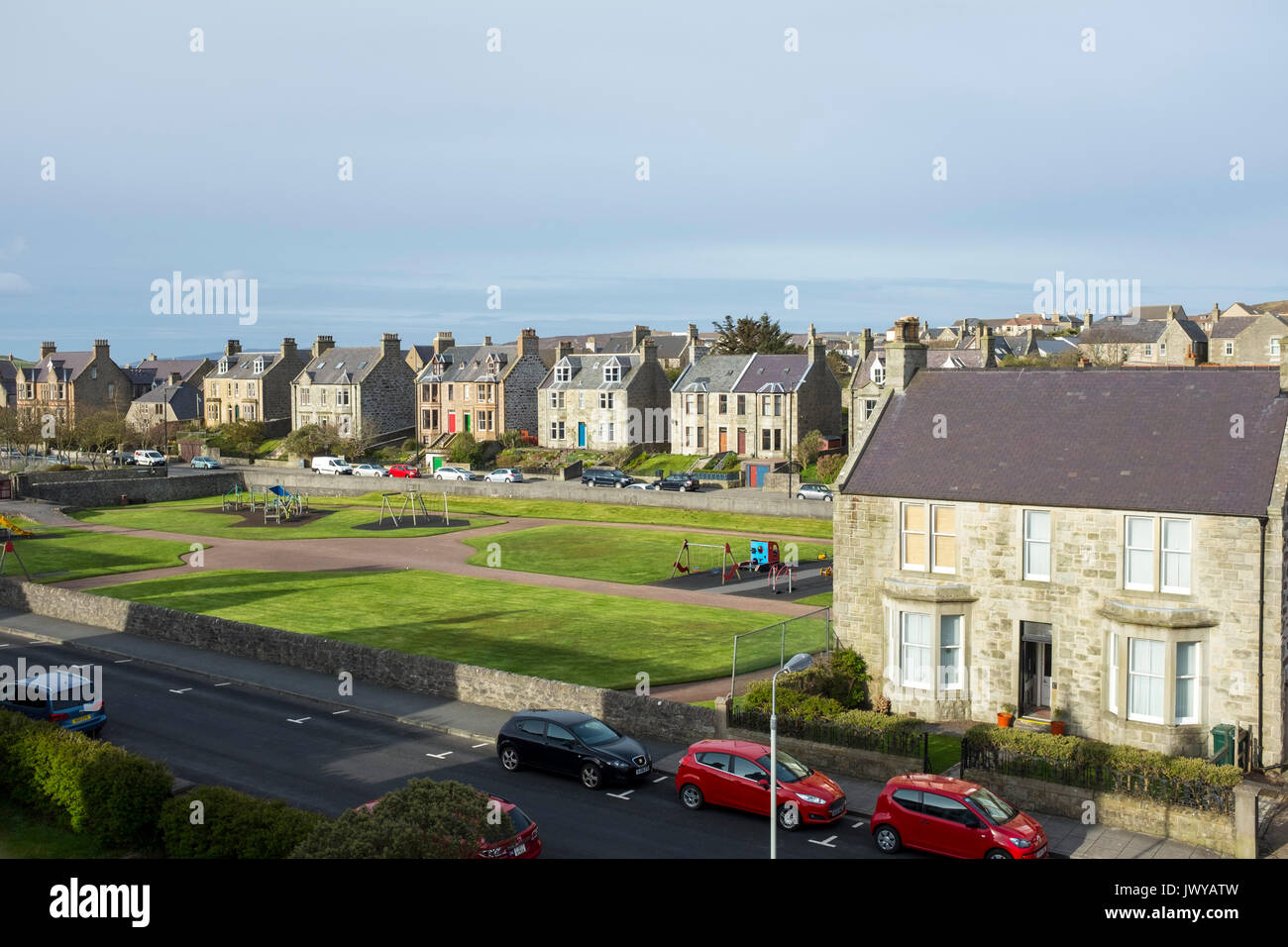 victorian houses in Lerwick, Shetland Stock Photo Alamy